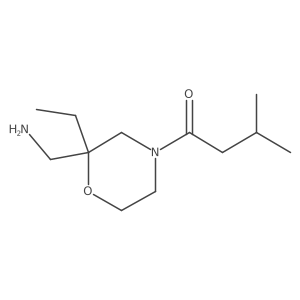 1-[2-(Aminomethyl)-2-ethylmorpholin-4-yl]-3-methylbutan-1-one Structure
