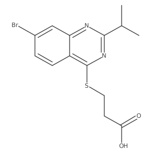 3-{[7-Bromo-2-(propan-2-yl)quinazolin-4-yl]sulfanyl}propanoic acid结构式
