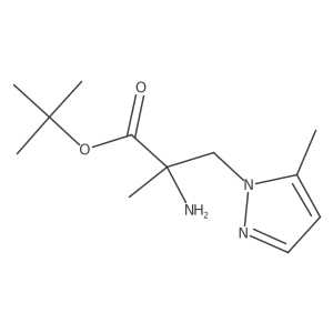 tert-butyl 2-amino-2-methyl-3-(5-methyl-1H-pyrazol-1-yl)propanoate Structure