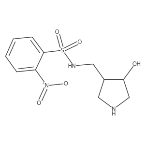 N-[[(3R,4S)-4-Hydroxypyrrolidin-3-yl]methyl]-2-nitrobenzenesulfonamide结构式