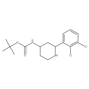 tert-butyl N-[2-(2,3-dichlorophenyl)piperidin-4-yl]carbamate Structure