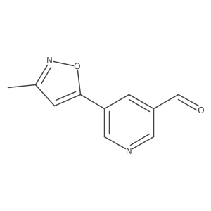 5-(3-Methyl-1,2-oxazol-5-yl)pyridine-3-carbaldehyde Structure