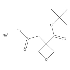 Sodium {3-[(tert-butoxy)carbonyl]oxetan-3-yl}methanesulfinate结构式