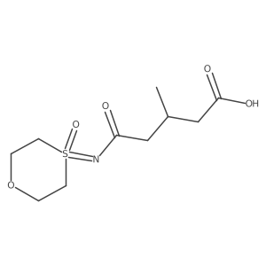 3-Methyl-4-[(4-oxo-1,4lambda6-oxathian-4-ylidene)carbamoyl]butanoic acid结构式