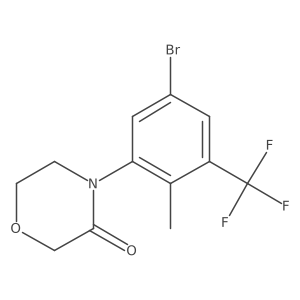 4-[5-Bromo-2-methyl-3-(trifluoromethyl)phenyl]morpholin-3-one结构式