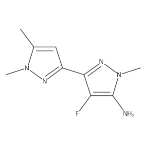 3-(1,5-dimethyl-1H-pyrazol-3-yl)-4-fluoro-1-methyl-1H-pyrazol-5-amine结构式