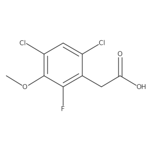 4,6-Dichloro-2-fluoro-3-methoxyphenylacetic acid结构式