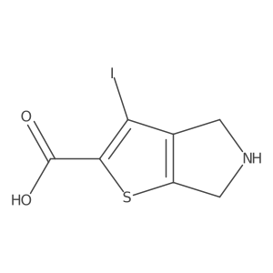 3-iodo-4H,5H,6H-thieno[2,3-c]pyrrole-2-carboxylic acid Structure