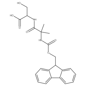 (2R)-2-[2-({[(9H-fluoren-9-yl)methoxy]carbonyl}amino)-2-methylpropanamido]-3-hydroxypropanoic acid结构式