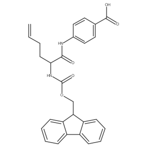 4-[2-({[(9H-fluoren-9-yl)methoxy]carbonyl}amino)hex-5-enamido]benzoic acid结构式