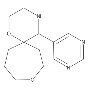 5-(Pyrimidin-5-yl)-1,9-dioxa-4-azaspiro[5.6]dodecane结构式