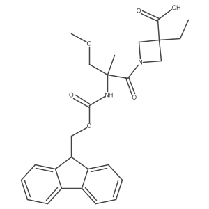 3-ethyl-1-[2-({[(9H-fluoren-9-yl)methoxy]carbonyl}amino)-3-methoxy-2-methylpropanoyl]azetidine-3-carboxylic acid Structure
