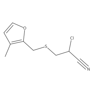 2-Chloro-3-{[(3-methylfuran-2-yl)methyl]sulfanyl}propanenitrile Structure