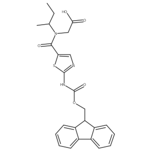 2-[N-(butan-2-yl)-1-[2-({[(9H-fluoren-9-yl)methoxy]carbonyl}amino)-1,3-thiazol-5-yl]formamido]acetic acid Structure