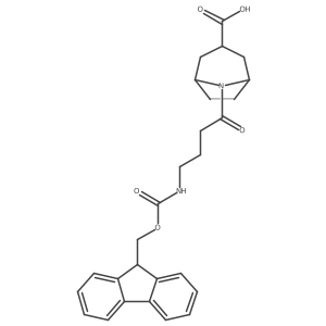 8-[4-({[(9H-fluoren-9-yl)methoxy]carbonyl}amino)butanoyl]-8-azabicyclo[3.2.1]octane-3-carboxylic acid结构式