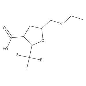 5-(Ethoxymethyl)-2-(trifluoromethyl)oxolane-3-carboxylic acid Structure
