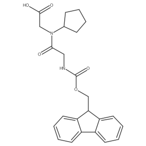 2-[N-cyclopentyl-2-({[(9H-fluoren-9-yl)methoxy]carbonyl}amino)acetamido]acetic acid Structure