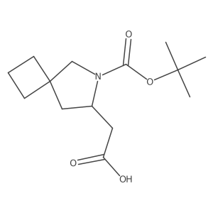 2-(6-(tert-Butoxycarbonyl)-6-azaspiro[3.4]octan-7-yl)acetic acid Structure