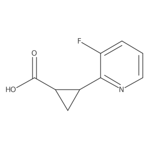 rac-(1R,2R)-2-(3-fluoropyridin-2-yl)cyclopropane-1-carboxylic acid Structure