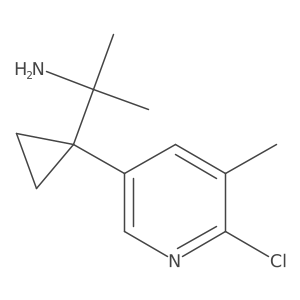 2-[1-(6-Chloro-5-methylpyridin-3-yl)cyclopropyl]propan-2-amine结构式