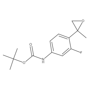 tert-butyl N-[3-fluoro-4-(2-methyloxiran-2-yl)phenyl]carbamate结构式