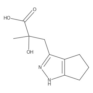 3-{1H,4H,5H,6H-cyclopenta[c]pyrazol-3-yl}-2-hydroxy-2-methylpropanoic acid结构式