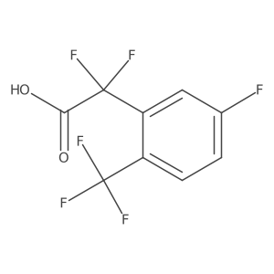 2,2-Difluoro-2-[5-fluoro-2-(trifluoromethyl)phenyl]acetic acid Structure