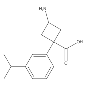 3-Amino-1-[3-(propan-2-yl)phenyl]cyclobutane-1-carboxylic acid Structure