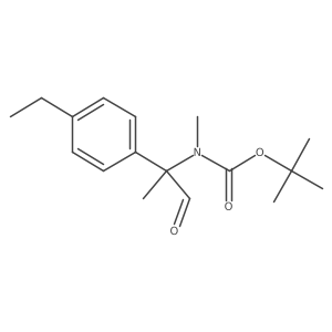 tert-butyl N-[2-(4-ethylphenyl)-1-oxopropan-2-yl]-N-methylcarbamate结构式