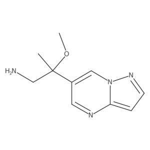 2-Methoxy-2-{pyrazolo[1,5-a]pyrimidin-6-yl}propan-1-amine结构式