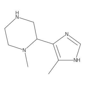 1-methyl-2-(4-methyl-1H-imidazol-5-yl)piperazine结构式