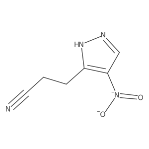 3-(4-nitro-1H-pyrazol-3-yl)propanenitrile结构式