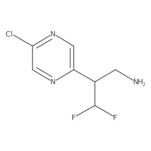 2-(5-Chloropyrazin-2-yl)-3,3-difluoropropan-1-amine Structure