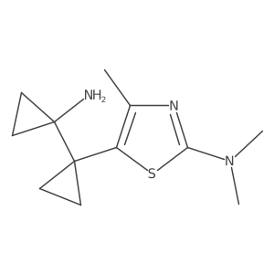 5-[1-(1-aminocyclopropyl)cyclopropyl]-N,N,4-trimethyl-1,3-thiazol-2-amine Structure