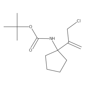 tert-butyl N-[1-(3-chloroprop-1-en-2-yl)cyclopentyl]carbamate结构式