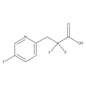 2,2-Difluoro-3-(5-fluoropyridin-2-yl)propanoic acid结构式