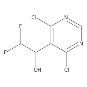 1-(4,6-dichloropyrimidin-5-yl)-2,2-difluoro-ethanol结构式