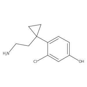 4-[1-(2-Aminoethyl)cyclopropyl]-3-chlorophenol结构式