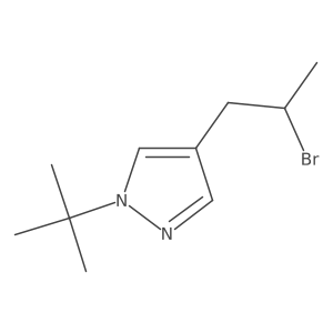 4-(2-bromopropyl)-1-tert-butyl-1H-pyrazole结构式