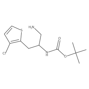 tert-butyl N-[1-amino-3-(3-chlorothiophen-2-yl)propan-2-yl]carbamate Structure