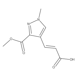 3-[3-(methoxycarbonyl)-1-methyl-1H-pyrazol-4-yl]prop-2-enoic acid Structure