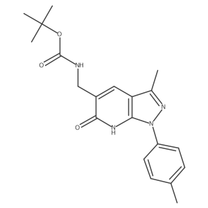 1,1-Dimethylethyl N-[[6,7-dihydro-3-methyl-1-(4-methylphenyl)-6-oxo-1H-pyrazolo[3,4-b]pyridin-5-yl]methyl]carbamate结构式