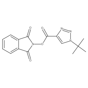 1,3-dioxo-2,3-dihydro-1H-isoindol-2-yl 1-tert-butyl-1H-1,2,3-triazole-4-carboxylate结构式