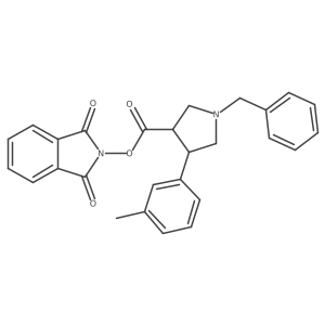 rac-1,3-dioxo-2,3-dihydro-1H-isoindol-2-yl (3R,4S)-1-benzyl-4-(3-methylphenyl)pyrrolidine-3-carboxylate Structure