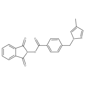 1,3-dioxo-2,3-dihydro-1H-isoindol-2-yl 4-[(4-methyl-1H-pyrazol-1-yl)methyl]benzoate结构式