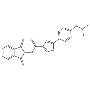 1,3-dioxo-2,3-dihydro-1H-isoindol-2-yl 2-[4-(propan-2-yloxy)phenyl]-1,3-thiazole-4-carboxylate结构式