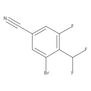 3-Bromo-4-(difluoromethyl)-5-fluorobenzonitrile结构式