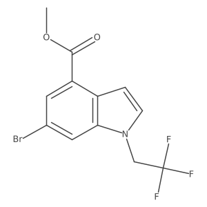 6-Bromo-1-(2,2,2-trifluoroethyl)-1H-indole-4-carboxylic acid methyl ester Structure