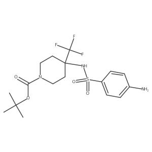 Tert-butyl 4-(4-aminobenzenesulfonamido)-4-(trifluoromethyl)piperidine-1-carboxylate Structure