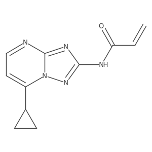 N-{7-cyclopropyl-[1,2,4]triazolo[1,5-a]pyrimidin-2-yl}prop-2-enamide结构式